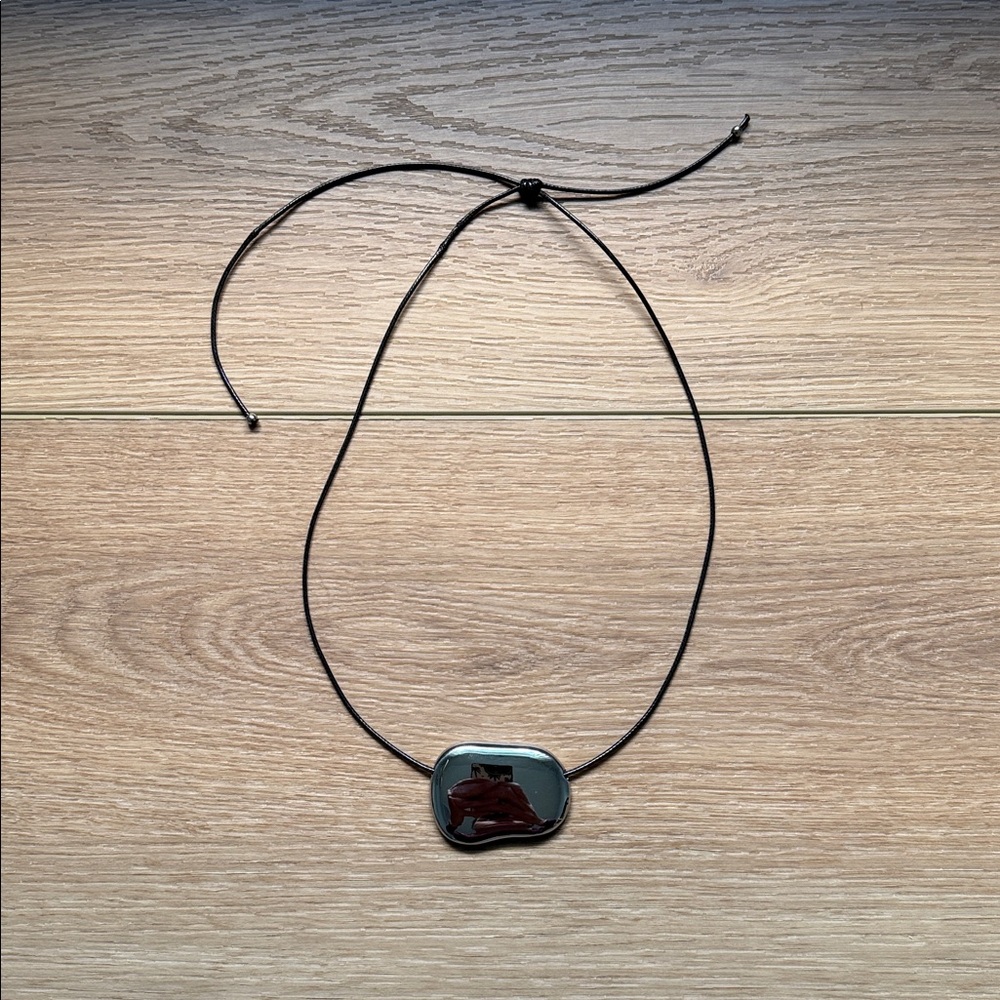 Silver Pendant Rope Necklace - Picture 3 of 3